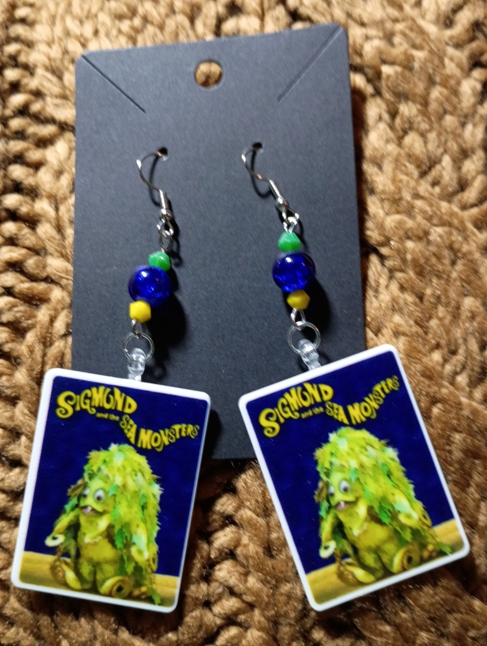 Sigmund and the Sea Monsters Earrings Sid & Marty Croft 70s 80s Vintage Retro